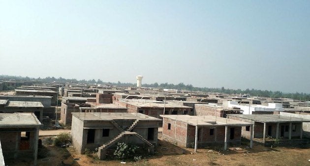 Sturdy brick houses were constructed at relocation site in New Kirtipur. (Photo by M. Basudev Rao)