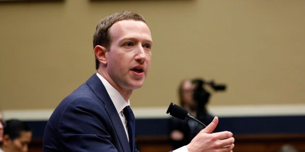 Facebook CEO Mark Zuckerberg testifies before a House Energy and Commerce Committee hearing regarding the company's use and protection of user data on Capitol Hill in Washington.