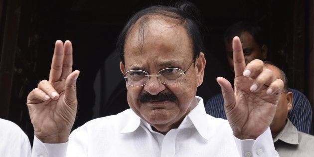 NDA nominated candidate for Vice President Muppavarapu Venkaiah Naidu during the Monsoon Session at Parliament House on July 24, 2017.