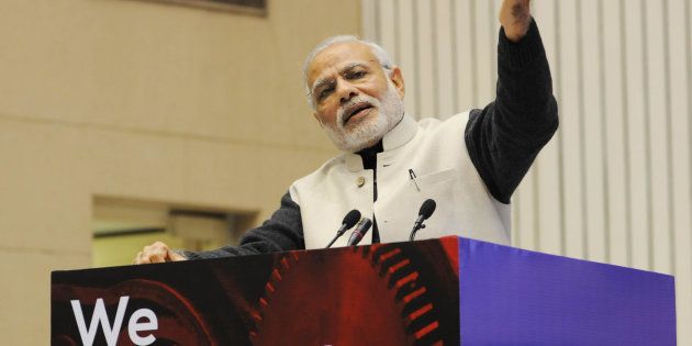Prime Minister Narendra Modi at the launch of Startup India in January 2016.