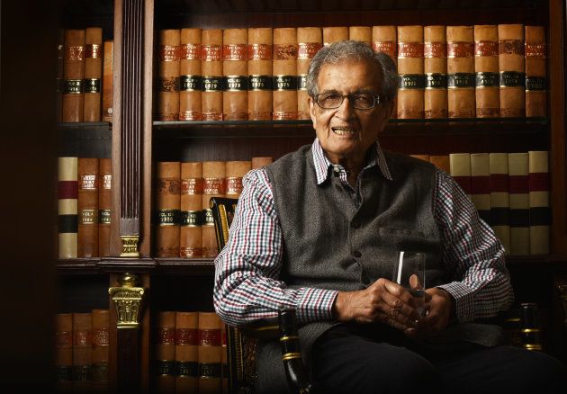 Nobel Laureate Economist Amartya Sen during an interview at Taj Mansingh Hotel on February 21, 2017 in New Delhi, India.