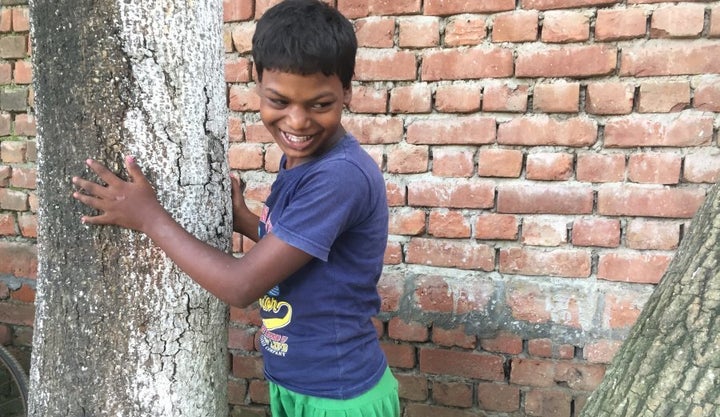 Rinki playing at home in Gorakhpur.