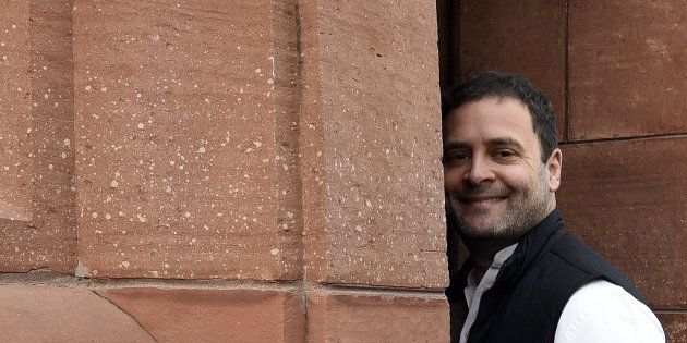 Congress Vice President Rahul Gandhi arrives for attending the first day of the Parliament Budget Session on January 31, 2017 in New Delhi, India. The budget session is spread over two parts, the first will begin on 31 January and end on 9 February, while the second half of the session will begin on 9 March and will conclude on 12 April. The Union Budget, the first one which will subsume the railway budget, will be presented on 1 February, while the Economic Survey for 2016-17, the annual economic report card, will be presented on 31 January, the first day of the budget session. (Photo by Sonu Mehta/Hindustan Times via Getty Images)