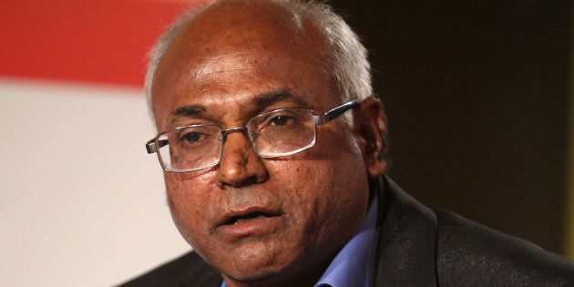 Indian activist and writer Kancha Ilaiah at the Jaipur Literature Festival on January 28, 2013 in Jaipur.