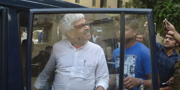 Former BBC Journalist Vinod Verma was arrested by the Chhattisgarh police from his Ghaziabad residence early Friday morning on the charge of him blackmailing a Chhattisgarh Minister with a sex CD, on October 27, 2017 in Ghaziabad.
