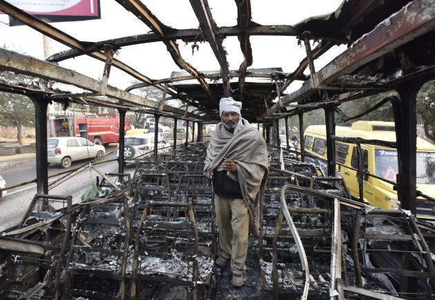 Ranvir Singh, bus conductor of Haryana Roadways bus which was set on fire near village Bhondsi in Gurgaon allegedly by activists of Karni Sena, who were protesting against the release of film Padmaavat.