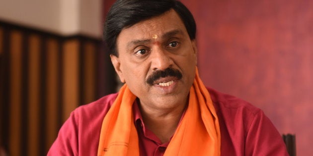 BJP leader and mining baron Janardhan Reddy during an interview at his rented bungalow at Hangal on April 21, 2018 in Chitradurga, India.