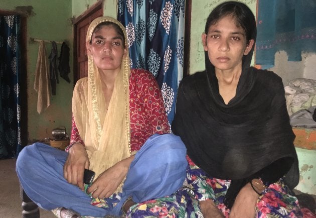Shaida and Zaida at their home in Madarpur village.