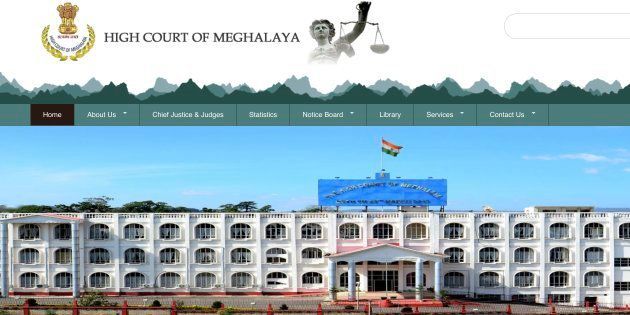 Screenshot of the Meghalaya High Court website.