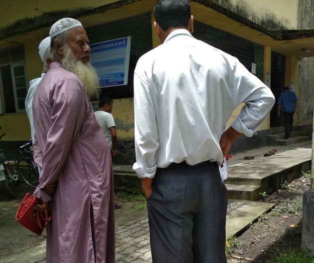 Families wait nervously for their loved ones to finish their trial in Foreigners Tribunal 2.