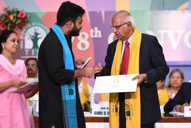 Fahad Ahmad refusing the degree at TISS.
