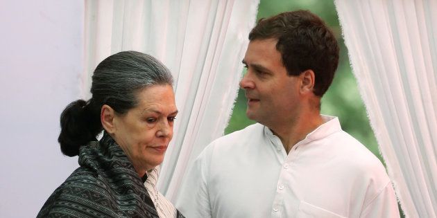 A file photo of UPA leaders Sonia Gandhi and Rahul Gandhi.