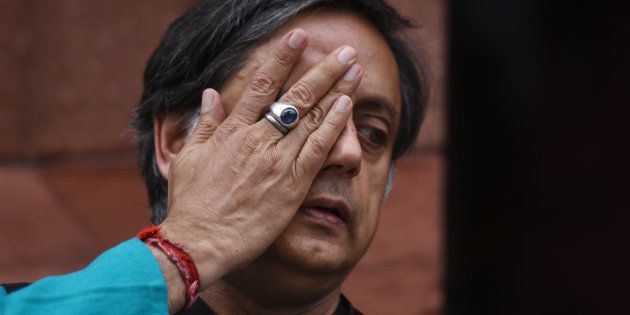 NEW DELHI, INDIA - JULY 25: Senior Congress leader Shashi Tharoor during the Monsoon session of Parliament at Parliament House on July 25, 2018 in New Delhi, India. (Photo by Vipin Kumar/Hindustan Times via Getty Images)