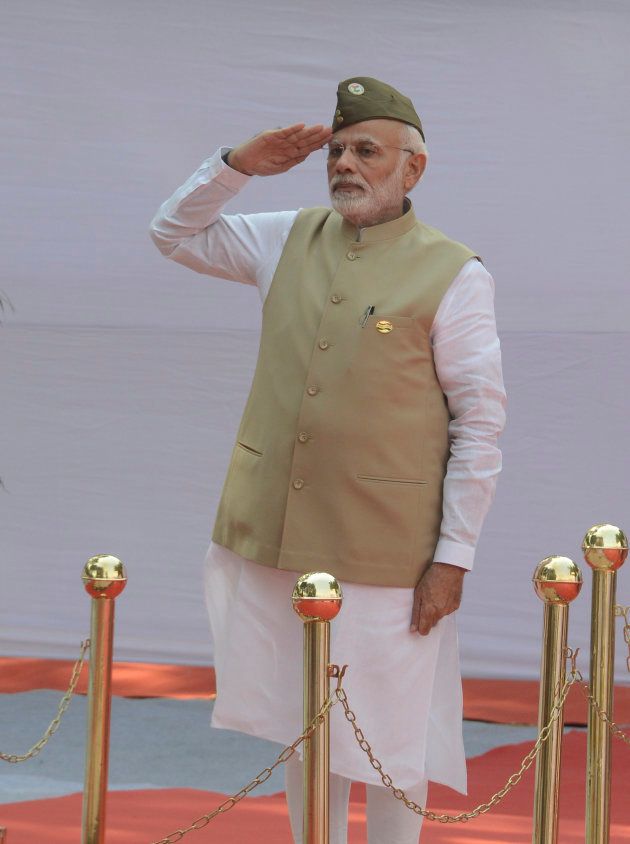 Prime Minister Narendra Modi during a programme in New Delhi commemorating the 75th Anniversary of the Azad Hind Government headed by Netaji Subhas Chandra Bose.