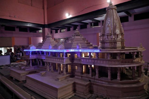 A model of the proposed Ram temple in Ayodhya.