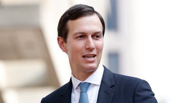 FILE - In this Aug. 29, 2018 photo, White House Adviser Jared Kushner waves as he arrives at the Office of the United States Trade Representative for talks on trade with Canada, in Washington. CBS News said Wednesday, Oct. 17 a Secret Service agent blocked one of its correspondents from asking Kushner a question when he was walking out of an airplane, saying there was a "time and a place" for such interactions. CBS said reporter Errol Barnett showed a press credential and attempted to ask a question about Saudi writer Jamal Khashoggi. (AP Photo/Jacquelyn Martin, File)