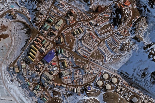 Die US-Forschungsstation McMurdo aus der Luft.