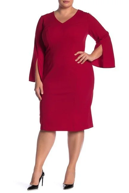 sachin and babi light blue dress 25 Plus-Size Holiday Dresses That'll Sleigh This Season