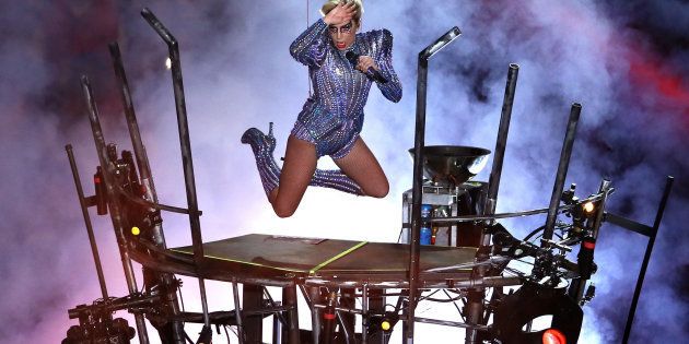 HOUSTON, TX - FEBRUARY 05: Lady Gaga performs during the Pepsi Zero Sugar Super Bowl 51 Halftime Show at NRG Stadium on February 5, 2017 in Houston, Texas. (Photo by Ezra Shaw/Getty Images)