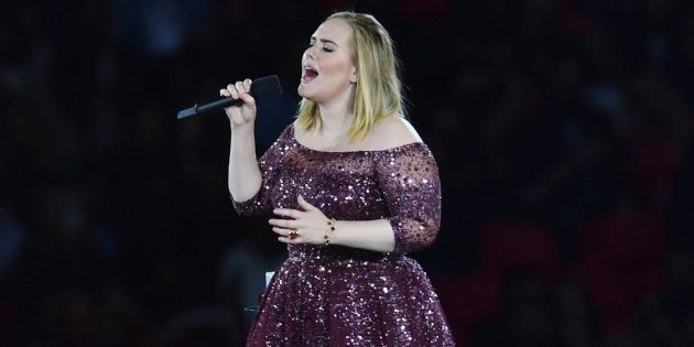 LONDON, ENGLAND - JUNE 28: Adele performs at Wembley Stadium on June 28, 2017 in London, England. (Photo by Gareth Cattermole/Getty Images for September Management)