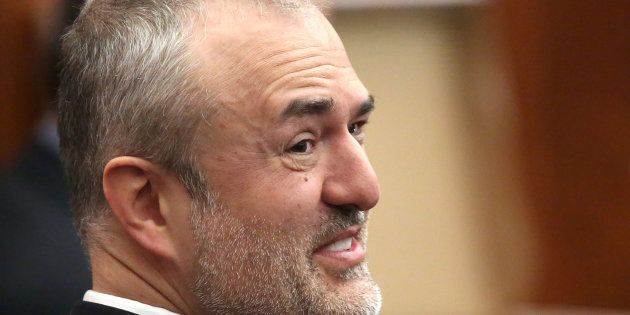 Nick Denton, founder of Gawker, talks with his legal team before Terry Bollea, aka Hulk Hogan, testifies in court, in St Petersburg, Florida, United States on March 8, 2016. REUTERS/John Pendygraft/Pool/File Photo