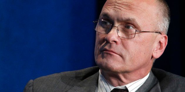 Andrew Puzder, CEO of CKE Restaurants, takes part in a panel discussion titled