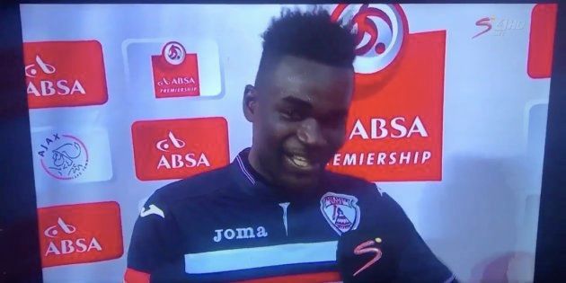 West African soccer star Mohammed Anas thanked both his wife and girlfriend during a post-game interview