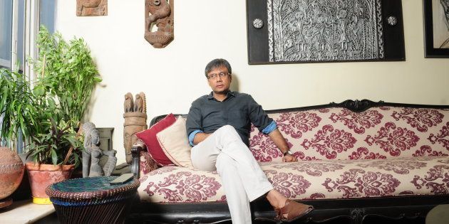 Amit Chaudhuri at his home on December 31, 2015 in Kolkata. (Photo by Indranil Bhoumik/Mint via Getty Images)