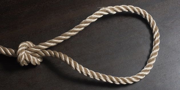 Rope noose on table
