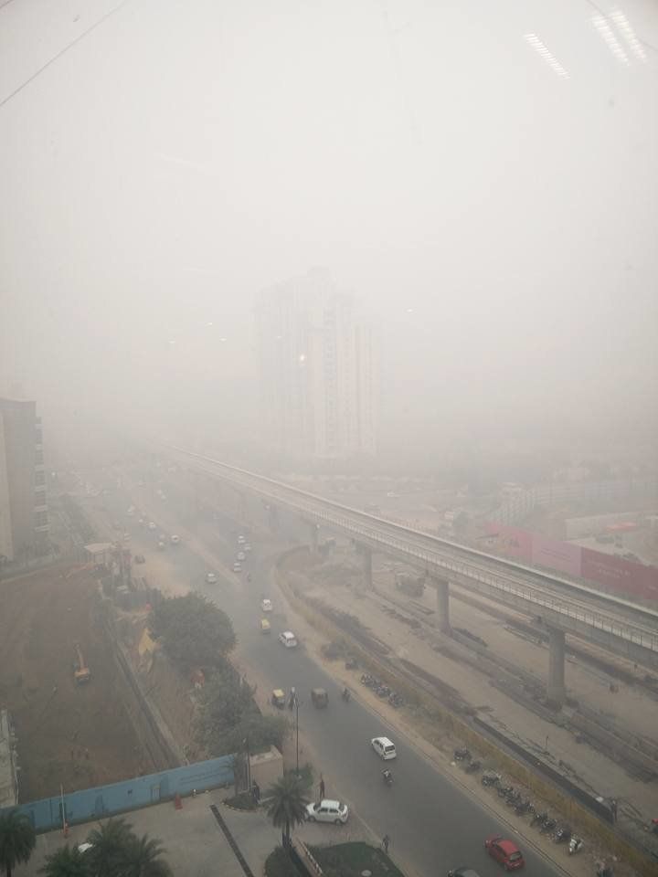 Smog in Gurgaon.