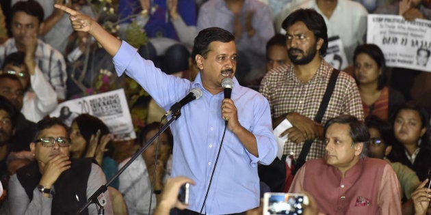 Delhi CM Arvind Kejriwal at JNU campus on 3 November 2016.