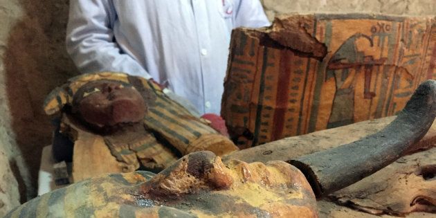 Several mummies were found inside.