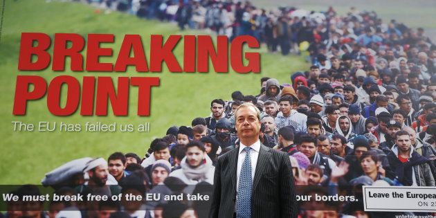 Nigel Farage with his infamous poster