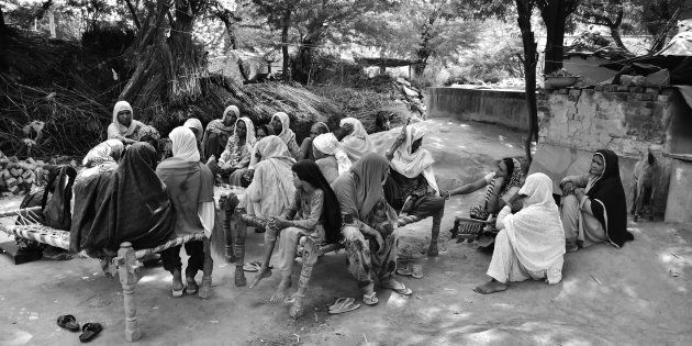 The women of Kherla village in northern India gather to listen to their favorite radio program on Radio Mewat The community radio station airs discussions and advice on health education and finance to the villagers in isolated and impoverished Mewat district