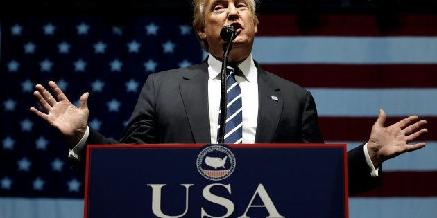 U.S. President-elect Donald Trump speaks at a