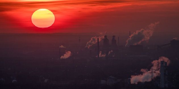 OBERHAUSEN, GERMANY - JANUARY 06: Steam and exhaust rise from different companies on a cold winter day on January 6, 2017 in Oberhausen, Germany. According to a report released by the European Copernicus Climate Change Service, 2016 is likely to have been the hottest year since global temperatures were recorded in the 19th century. According to the report the average global surface temperature was 14.8 degrees Celsius, which is 1.3 degrees higher than estimates for before the Industrial Revolution. Greenhouse gases are among the chief causes of global warming and climates change. (Photo by Lukas Schulze/Getty Images)
