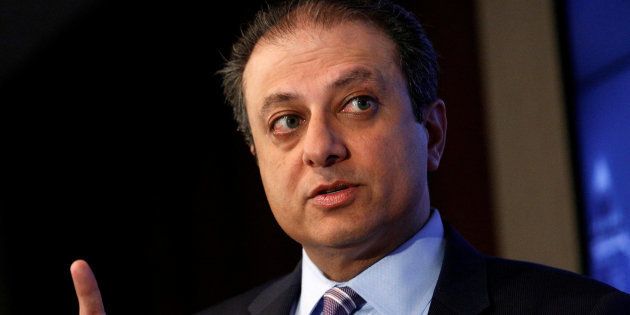 FILE PHOTO: U.S. Attorney for the Southern District of New York Preet Bharara speaks during a Reuters Newsmaker event in New York City, U.S., July 13, 2016. REUTERS/Brendan McDermid/File photo