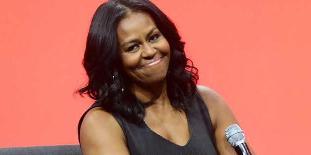 ORLANDO, FL - APRIL 27: Former United States first lady Michelle Obama smiles during the AIA Conference on Architecture 2017 on April 27, 2017 in Orlando, Florida. Michelle Obama is making one of her first public speeches at the Orlando Conference since leaving the White House. (Photo by Gerardo Mora/Getty Images)