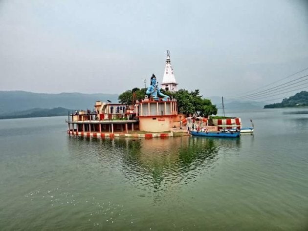 A view of the Bhakra reservoir during monsoon in 2017.