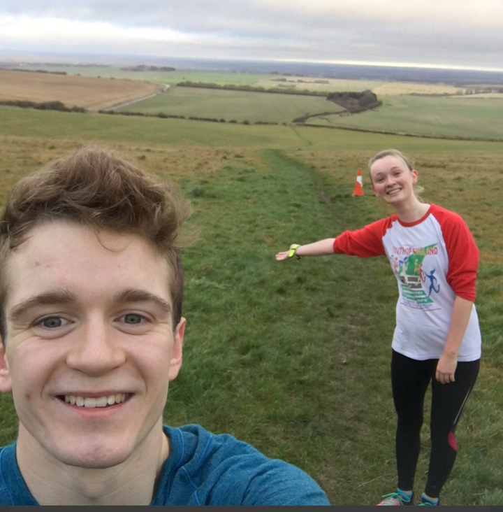Alex Mills with his friend Sophie.