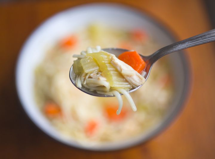 Certain foods, like chicken soup, can help ease symptoms.