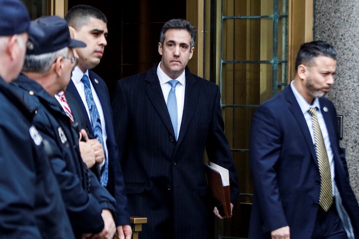 Michael Cohen leaves court after his sentencing on Dec. 12, 2018. He will spend three years in prison.