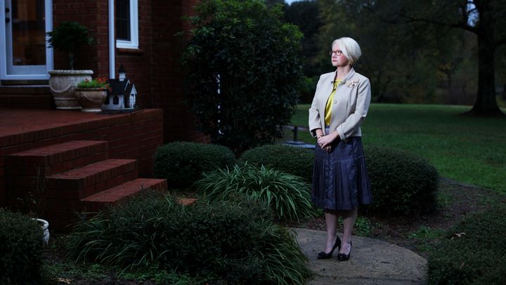 Karen Ward outside her home in Waxhaw, North Carolina. She is suing major consulting company Ernst and Young for sexual discrimination.