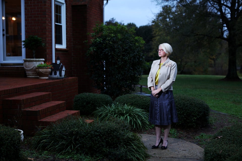 Karen Ward outside her home in Waxhaw, North Carolina. She is suing major consulting company Ernst and Young for sexual discrimination.