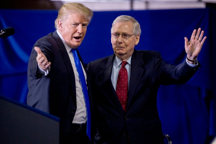 President Donald Trump with Senate Majority Leader Mitch McConnell (R-Ky.).