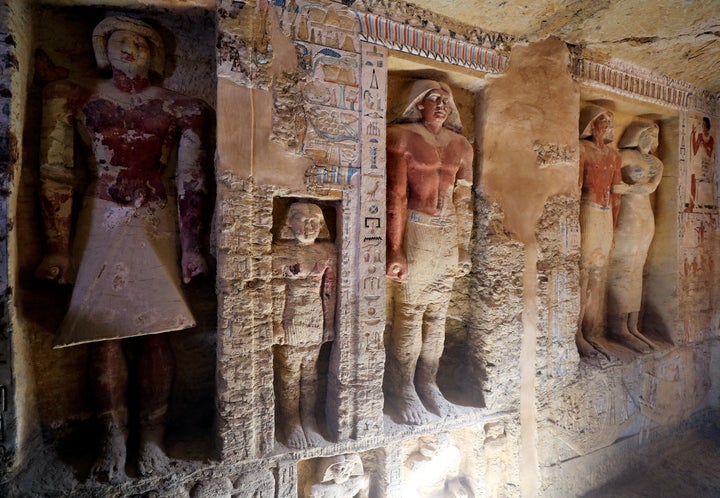 The tomb is 10 metres (33 ft) long, three metres (9.8 ft) wide and just under three metres high.