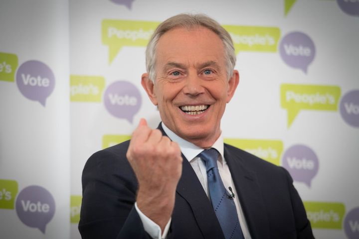 Theresa May has hit out at Tony Blair, who has been calling for her to back a second referendum