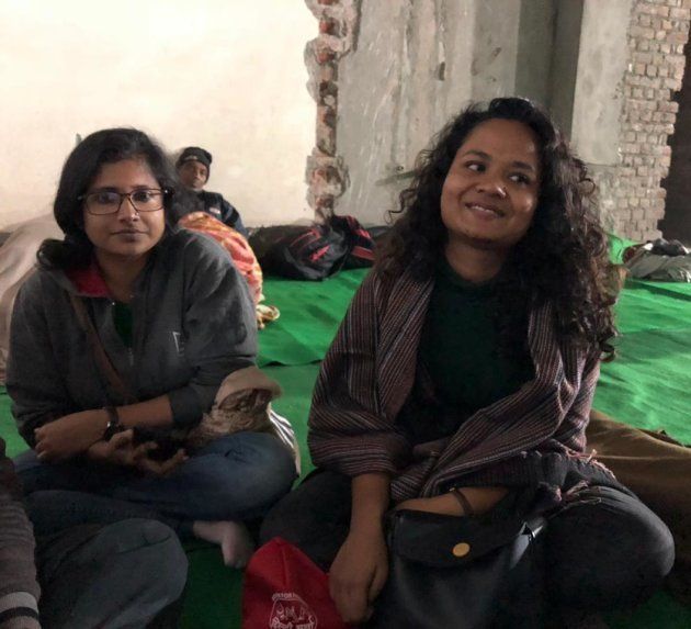 Deepali, a Ph.D. scholar at JNU and her friends were at the Gurudwara to help organisers.