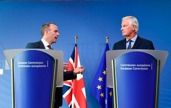Dominic Raab, the former Brexit secretary, was rebuked by EU chief negotiator Michel Barnier for trying to strike side deals to manage the chaos of a no deal exit