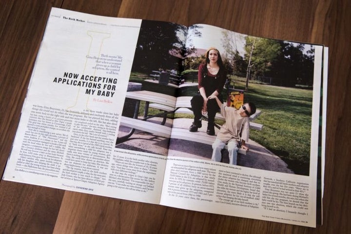 A copy of the original article in the New York Times Magazine written by Lisa Belkin, seen on June 24, 2018, in Providence, R
